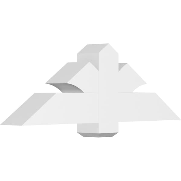 Ekena Millwork Redmond Architectural Grade PVC Gable Bracket, 48"W x 16"H x 6"D x 6"F, 8/12 Pitch GBP048X16X0606RED00 - main